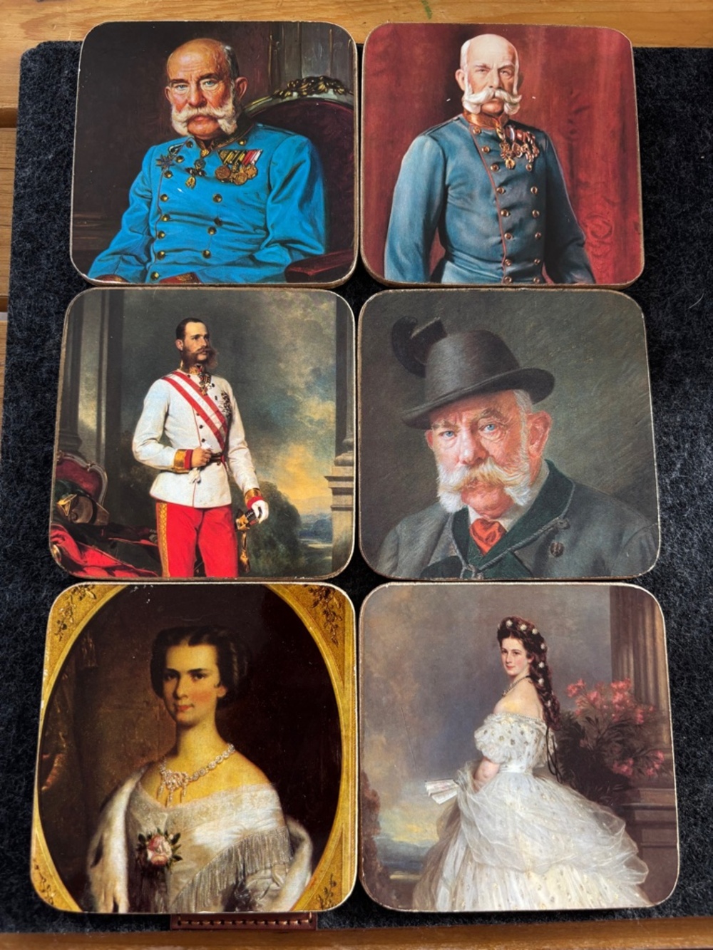 Vintage Cork Coasters of Franz Joseph I